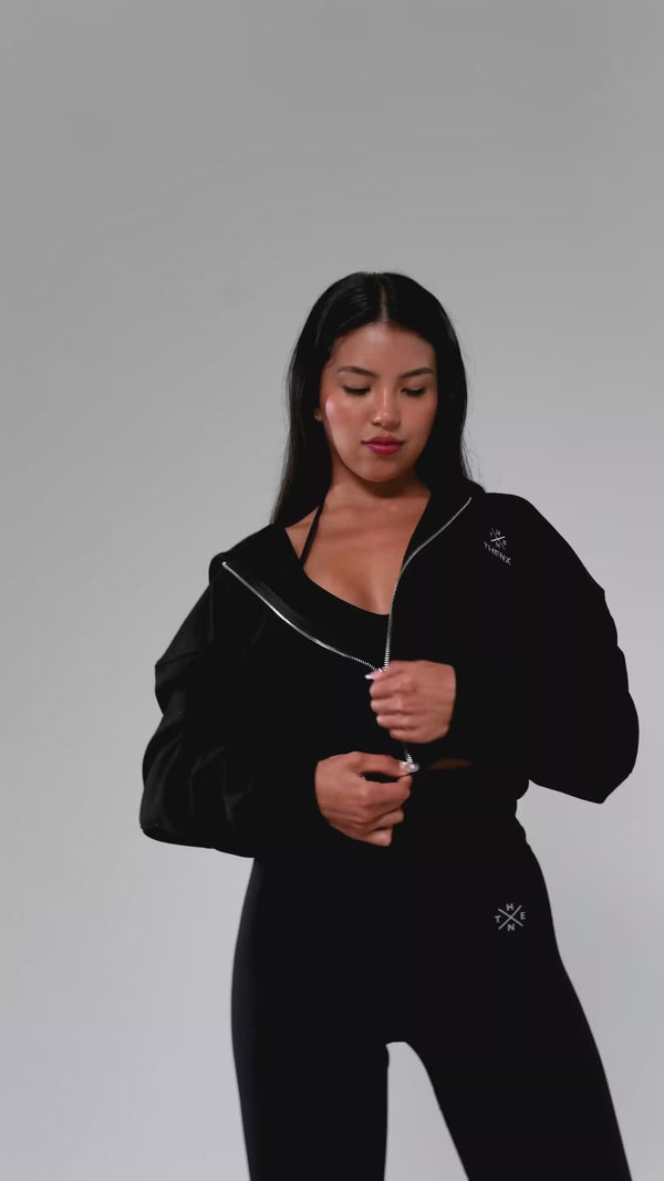 THEREDTHREAD / ザレッドスレッド】S sweat jacket cropped