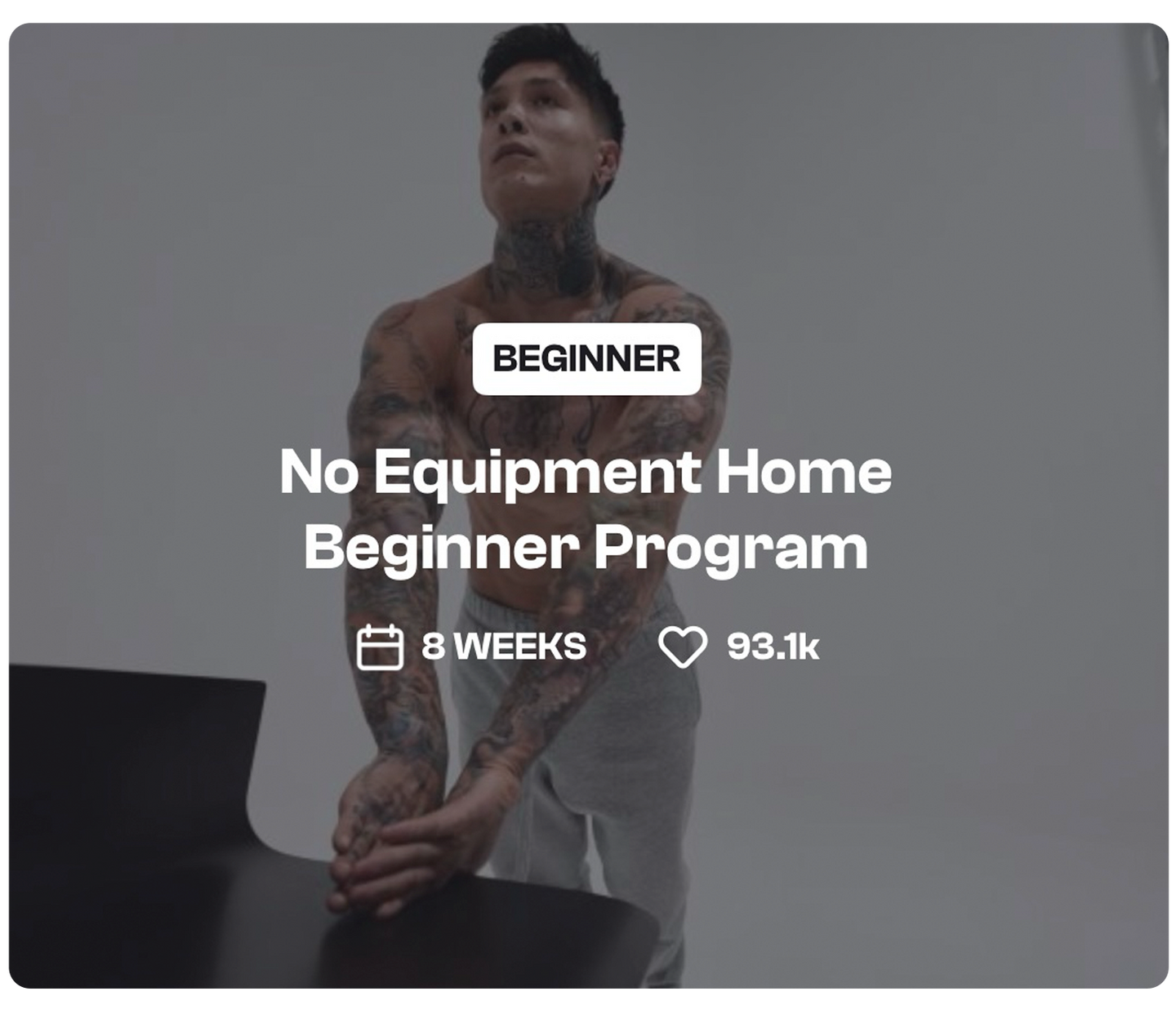 No Equipment Home Beginner Program 1c