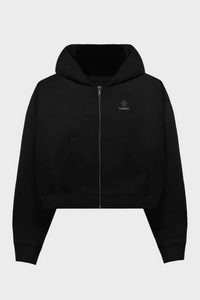 Thenx Cropped Hoodie - Black 1c