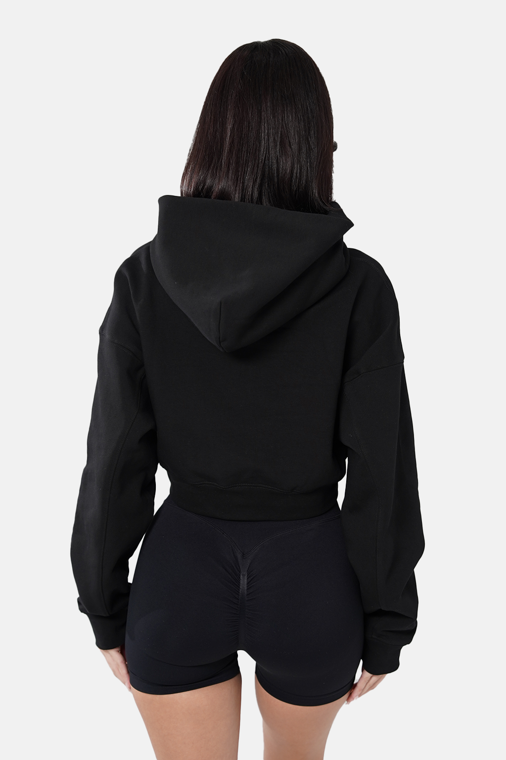 Thenx Women Cropped Hoodie - Black