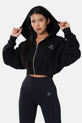 Thenx Women Zip Hoodie - Black