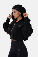 Thenx Damen Kapuzenjacke mit Reißverschluss - Schwarz