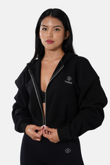 Thenx Women Zip Hoodie - Black